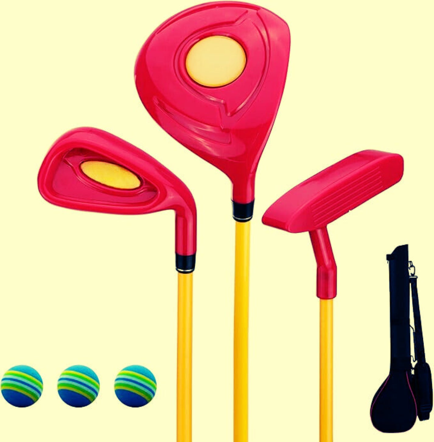 Aussie Designed Kids Golf Club Set - Red - Free Shipping